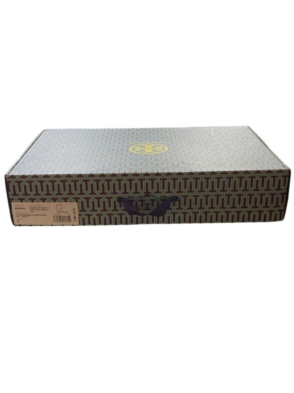 N-84. Tory Burch T Monogram Hurricane Tall Boot Perfect Navy US 8 - Picture 7 of 7